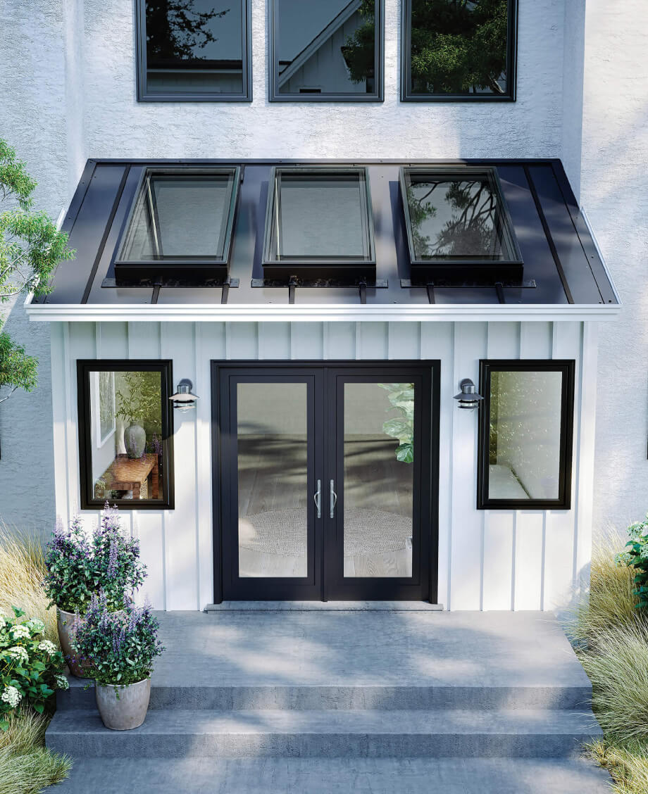 black exterior doors